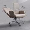 Oskar Ergonomic Office Chair With Custom Leg Singapore | 90° Upright & 120° Recline Adjustable Mechanism | Swivel Rolling Executive Office Chair