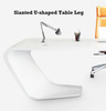 Olav MDF Director Table glossy wood grain finish office setting Singapore