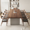 Hanson Solid Wood Conference Table side view — Linear Furnishings Singapore