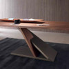 Hanson Solid Wood Conference Table Singapore side view — diagonal base design