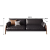 Linn Genuine Leather Sofa | Genuine Leather Sofa Singapore | Linear Furnishings