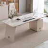 Alonzo rock slab desk side view Singapore — light luxury sintered stone study desk 1.4m 1.6m 1.8m 2m heat dissipation
