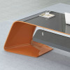 Marguerite lacquer boss desk detail view Singapore — high gloss piano finish density board executive table quality