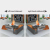 Marguerite executive desk side view Singapore — Agmy piano lacquer boss table left right cabinet option Singapore