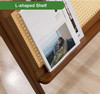 Buy Maja Z-shape Wooden Glass Side Table Singapore | Wood Quality Furniture
