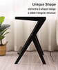 Maja Z-shape Wooden Glass Side Table | Table Singapore | Free Delivery & Assembly