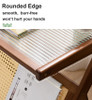 Maja Z-shape Wooden Glass Side Table Singapore | Wood Table | Best Price