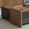 Leonard executive desk air outlet detail Singapore — cable management boss table modern office furniture