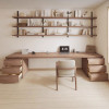 Noa Solid Wood Study Table with Drawers Singapore | solid wood, wood | Dimension