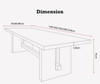 Chihaya Conference Table Singapore | Dimension Diagram L140-220cm