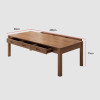 Kenta Solid Wood Study Table Singapore | Dimension Diagram L180-220cm