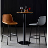 Noah Leather Bar Stool Singapore - Available in Multiple Colours with Black or Gold Legs