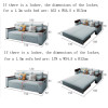 Sofa Bed Singapore | Sophie Linen Sofa Bed | Linear Furnishings
