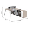 Alexis Workstation Desk office workstation dimension diagram — Singapore office workstation