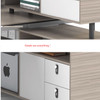 Alexis Workstation Desk office workstation detail 3 — cable management for a tidy desk