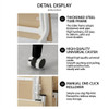 Detail feature illustration Nathaniel Foldable Table Singapore | Real shot, function introduction, office workspace