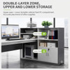 Harrison Office Workstation detail 2 — engineered panel with metal frame