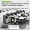 Harrison Office Workstation dimension diagram — Singapore office workstation