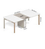 Giulia conference table dimension view Singapore — 2400x1200mm and 3200x1200mm small conference table sizes