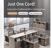 Himari Modular Workstation Singapore | Integrated Cable Raceway, Power Strips