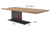 Elio Solid Wood Conference Table side view — Linear Furnishings Singapore