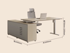 Marin smart electric desk size chart 1.6m Singapore — L160 x W160cm dual motor sit-stand boss desk dimensions