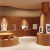 Sylvie Foldable Kraft Paper Screen orange shows
