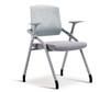 Light grey meeting chair with writing tablet | Otis Meeting Chair with Writing Board Singapore | event venue, heavy‑duty metal frame