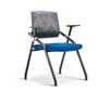 Blue cushion folding training chair front view | Otis Meeting Chair with Writing Board Singapore | corporate meeting, portable visitor chair