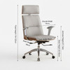 Ariana Leather Director Chair Singapore | Complete Dimension Specification Markings | Adjustable Size Executive Chair Data