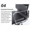 Eames Ergonomic Executive Chair Singapore | Polished Die-cast Aluminum Alloy Armrest | Elegant Sturdy Office Chair Handrail