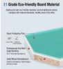 Frederick Office Workstation feature 1 — e1-grade eco-friendly solid wood particleboard, resin protective film, 2mm hot-melt pvc edge banding, engineering-grade welded steel legs construction