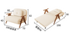 Vanya Latex Sofa Bed top view Singapore — spacious and functional design