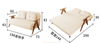 Vanya Sofa Bed Singapore | Solid Wood Frame, Natural Grain Finish | Free Delivery Singapore & Peninsular Malaysia