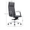 Pilot Leather Ergonomic Director Chair Singapore official side view dimension reference chart
