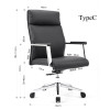 Hector Leather Office Chair Dimension——type C