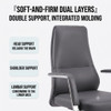 Mordecai Executive Office Chair Singapore soft-firm dual-layer back padding offers head, shoulder and lumbar all-round support