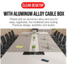 Slavi Conference Table Singapore | Clean Desktop with Aluminium Alloy Cable Box