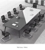 Starlex conference table grey white colour Singapore — modern minimalist long meeting table up to 6m