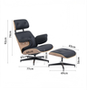 Amelia leather executive chair size chart