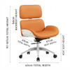 Full Dimension Specification Drawing EVELYN EXECUTIVE CHAIR Singapore| Size Measurement Technical Chart