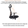 Adjustment function diagram for leather office chair | Luna Office Chair Singapore | lumbar support, recline mechanism