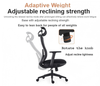 Feature annotation genuine leather director chair | Luna Office Chair Singapore | premium leather, ergonomic design