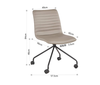 Gianna Leather Office Chair Size Chart