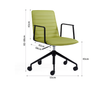 Gianna Leather Office Chair Size Chart