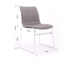 Gianna Leather Office Chair Size Chart