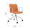 Gianna Leather Office Chair Size Chart