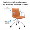 Adjustable function infographic Gianna Leather Office Chair Singapore | Height & tilt controls, ergonomic office features