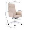 Chloe Leather Office Chair Size Chart