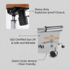 Safety Hardware Detail Exploded View Chloe Leather Office Chair Singapore | Gas Lift & Caster Component Infographic